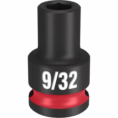 MILWAUKEE Standard Impact Socket: 3/8 in Drive Size, SAE, 9/32 in Socket Size, 6-Point - 3/8" Drive Impact Sockets