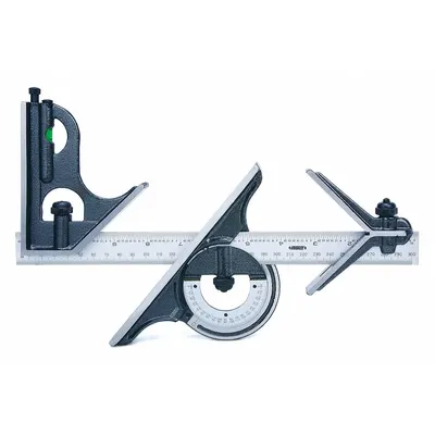 INSIZE Combination Square Set: Inch/Metric, Std, Center/Protractor/Square - Combination Square Sets