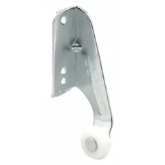 This left-hand drawer guide roller is designed for use in drawer slide assemblies. It supports a load capacity of 25 lb and is suitable for replacement in industrial cabinetry, workbenches, and storage systems requiring smooth drawer operation.