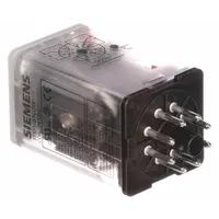 SIEMENS Plug-In Relay: Socket Mounted, 10 A Current Rating, 24V DC, DPDT, 8 Pins/Terminals, A Socket (MPN 3TX7112-1LC03)