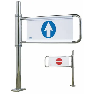 TURNSTILE Mechanical Gate: 1-Way, Mechanical, Left Hand, 38 1/2 in Overall Ht - One-Way Swing Gates