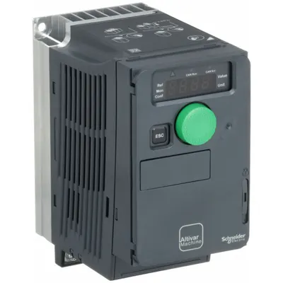 SCHNEIDER Variable Frequency Drive: In Phase Three, Out Phase Three, 1 hp, IP20, No Bypass - Schneider Altivar ATV320