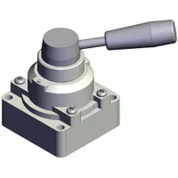 Hand Valve: VH Series, Lever Actuator, 3/8 in NPT, Bottom-Ported Body, 1 MPa Op Pressure - Max (MPN VH322-N03)