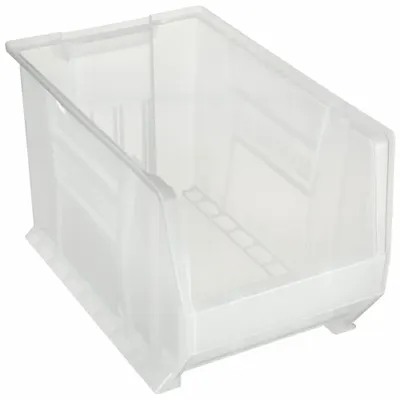 AKRO-MILS Clearview Hopper Bin, 12 3/8 in x 12 in, Clear, Stacking Capable - Clearview Hopper Bins