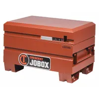 CRESCENT JOBOX Jobsite Box: 20 in W x 30 in D x 19 3/4 in H, 5 cu ft, Padlock, Brown (MPN 2-651990)
