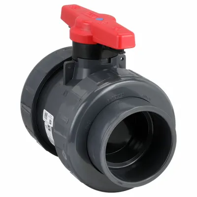 SPEARS Manual Two-Way Ball Valve: 4 in, PVC, Straight, Socket x Socket - PVC Ball Valves