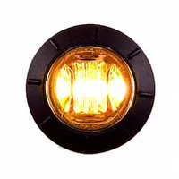 MAXXIMA Clearance Marker Light: Clearance Light, LED, Round, Surface Mount, Amber, Grommet, IP67 (MPN M09300Y)