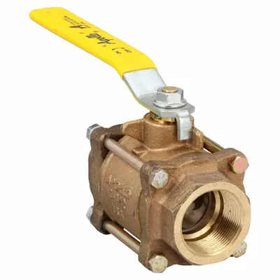 APOLLO Manual Two-Way Ball Valve: 1 1/2 in, Bronze, Straight, FNPT x FNPT, Full Port - Bronze Ball Valves