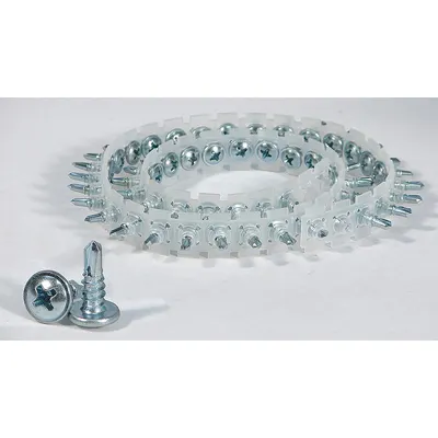 SENCO Collated Screw: Sheet Metal Screw, #8 Screw Size, 1/2 in Lg, Steel, Zinc-Plated - Sheet Metal Collated Screws