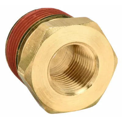 PARKER Metal Pipe Straight: Straight, 1/2 in x 1 in - Threaded High-Pressure Pipe Fittings with Sealant