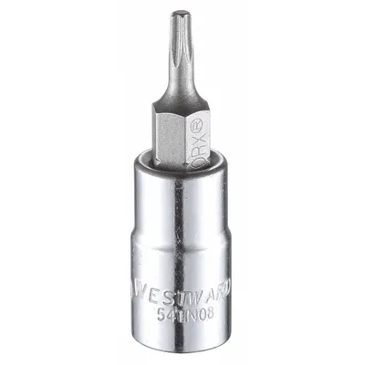 WESTWARD Socket Bit: 1/4 in Drive Size, Torx Tip, T10 Tip Size, 1 1/2 in Overall Lg - Torx Bit Sockets