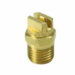 Brass fan-tip nozzle designed as a replacement for CHAPIN model 6-7704 sprayers. Produces a fan-shaped spray pattern for even coverage in agricultural, horticultural, and industrial spraying applications.