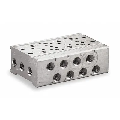 ARO Manifold: Base-Mounted Body, 0°F to 122°F, 22 psi to 115 psi, Female 1/8 in NPT - ARO Sierra Series Manifolds & Bases