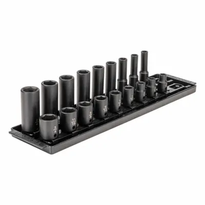 TEKTON Impact Socket Set: 3/8 in Drive Size, Small Set (0-50 pieces) Set Size - SAE Impact Socket Sets
