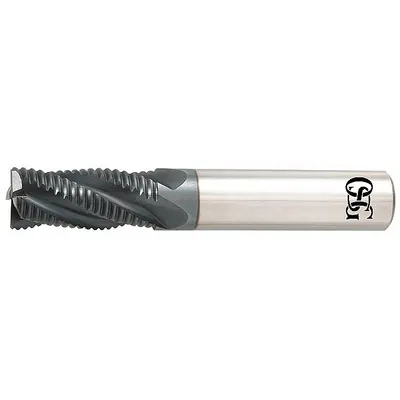 OSG Roughing End Mill: Carbide, TiAlN Coated, 4 Flute, 6 mm Mill Dia, 19 mm LOC - Square Carbide Roughing End Mills for Steel & Cast Iron
