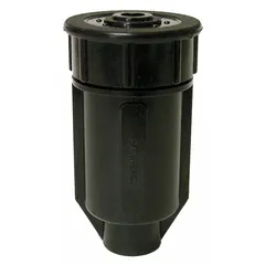 Black plastic key hider designed to conceal a sprinkler key. Measures 2 inches in height, 3 inches in width, and 5 5/8 inches in depth. Suitable for outdoor or indoor use near irrigation systems or landscaping areas.