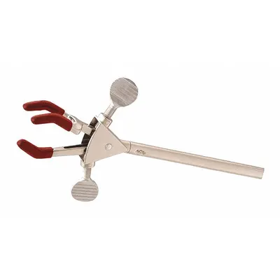 OHAUS Dual Adjust Clamp: Dual Adjust Clamp, Zinc, 9 in Overall Lg, 3 Prongs - Lab Clamps