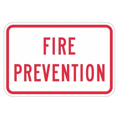 LYLE Reflective Fire Prevention Sign: Aluminum, Mounting Holes Sign Mounting - Fire Prevention Signs