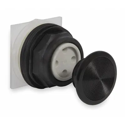 SCHNEIDER Mushroom Head Push Button: Black, 30 mm Mounting Size, Non-Metallic - Mushroom-Head Push-Button Operators
