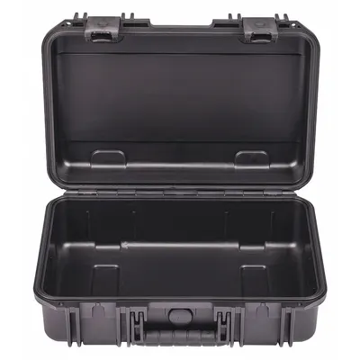 SKB Protective Case: 10 in x 16 in x 5 1/2 in Inside, No Foam, Black, Stationary - Suitcase-Style Cases