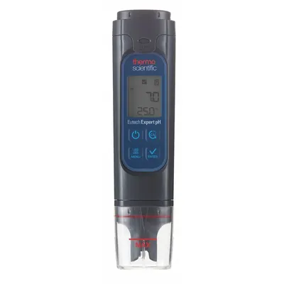 THERMO SCIENTIFIC pH Meter: pH/Temp, Meter, Batteries, Reagents Sold Separately - Pocket pH Testers