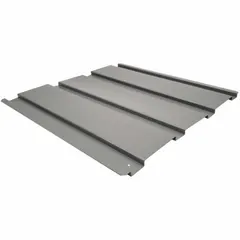 This ribbed steel decking is designed for use as a load-bearing surface in bulk rack systems. Constructed from 20-gauge steel with a powder-coated Dove Gray finish, it provides a stable platform for palletized or loose items. The decking measures 24 x 24 x 3-5/8 inches and supports up to 1,400 pounds, suitable for medium-duty rack shelving applications in warehouses and industrial storage.