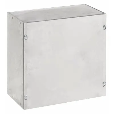 HOFFMAN Enclosure: Steel, 8 in x 8 in x 8 in, NEMA 1, Solid Cover, Screw On - Steel Indoor Enclosures with Screw-On Covers