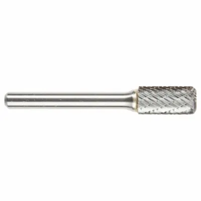 SGS PRO SA-5CR Corner Radius Double-Cut Cylinder Bur, 1/2" x 1" Head, 1/4" Shank - Corner Radius Double-Cut Cylinder Burs