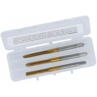 CLEVELAND Tap Kit: #6-40 UNF, H2 / 3B, 3 Flute, TiN Coated High Speed Steel (MPN C84231)