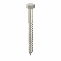 Hex Head Lag Screw: 1/4 in Size, 2 1/2 in Lg, Stainless Steel, NL-19, 25 PK (MPN FBLB1425P25)