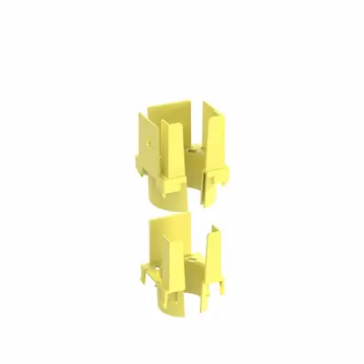 PANDUIT FIDT2X2LYL 1-Port Spillout for Fiber-Routing Raceways - Spillouts for Fiber-Routing Raceways