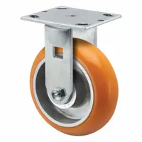 PEMCO Caster: Rigid, No Brake, Polyurethane, 5 in Wheel Dia, 2 in Wheel Wd, 6 1/2 in Mounting Ht (MPN ER5X2AN)