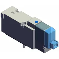 Solenoid Air Control Valve: Five-Way / Two-Position, SYJ5000, Single Solenoid, 24V DC, Plug-In (MPN SYJ5143-5LOZ)