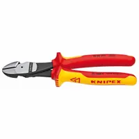 High Leverage Diagonal Cutting Plier: Insulated, Std, Oval, 7/8 in Jaw Lg, 1 1/8 in Jaw Wd, 6 - 8 in (MPN 74 08 200 SBA)