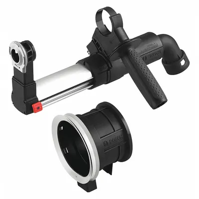 BOSCH Dust Extraction Tool Attachment: On-Tool, Separate Vacuum, 3/4 in Max. Dia - On-Tool Vacuum Attachments