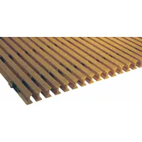 FIBERGRATE ISOFR flame-resistant structural grating, nominal size 36 in x 10 ft (WxL). This pultruded fiberglass grating is designed for applications requiring corrosion resistance and fire-retardant properties. Suitable for walkways, platforms, trench covers, and work platforms in industrial environments where metal grating would corrode or spark