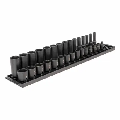 TEKTON Impact Socket Set: 3/8 in Drive Size, Small Set (0-50 pieces) Set Size - SAE Impact Socket Sets