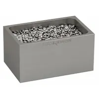 LAB ARMOR Double Silver Bead Block: Aluminum, 6 in Overall Wd, 3 3/4 in Overall Lg, Bead Block (MPN 52200-SLV)