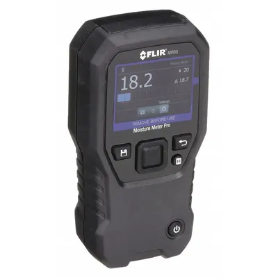 FLIR Moisture Meter Kit: Digital, TFT LCD, Pin/Pinless, ±5% Moisture Content Accuracy - Pin/Pinless Moisture Meters