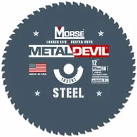 MORSE Circular Saw Blade: 12 in Blade Dia., 60 Teeth, 0.09 in Cut Wd, 1 in Arbor Size, Carbide (MPN 102797-WWG)