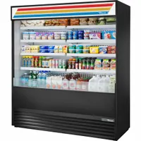 TRUE REFRIGERATION Refrigerated Merchandiser: 78 1/2 in x 72 in x 29 7/8 in, Black, 8 Shelves (MPN TOAM-72-HC~TSL01)