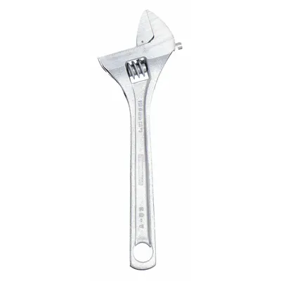 WESTWARD Adjustable Wrench: Alloy Steel, Chrome, 6 in Overall Lg, 15/16 in Jaw Capacity - General Purpose Adjustable Wrenches