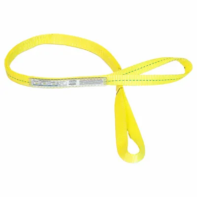 STREN-FLEX Web Sling: Type 4, Polyester, 2 Plies, 12 ft Sling Lg - High-Visibility Polyester Twisted-Eye Web Slings
