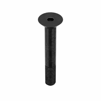 KERR LAKESIDE Socket Flat Head Screw: 5/16"-18 Thread Size, 2 in Lg, Flat, Black Oxide - Flat Head Socket Cap Screws