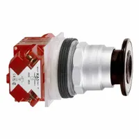 SCHNEIDER Mushroom Head Push Button: Non-Illuminated, Mushroom Head Profile, Metallic, 30 mm, SPDT (MPN 9001KR9BH13)