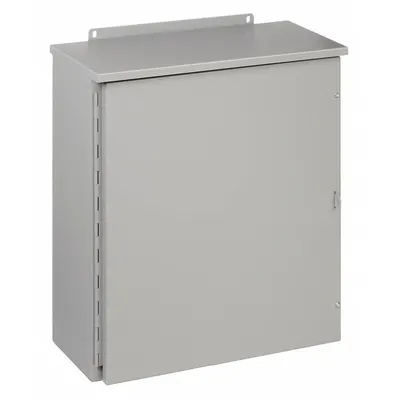 WIEGMANN Enclosure: Steel, 24 in x 20 in x 8 in, 3R, Solid Cover, Hinged - Steel Enclosures with Hinged Covers