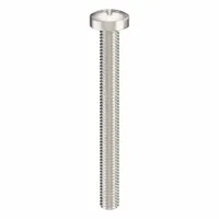 Machine Screw: M6x1.00 Thread Size, 60 mm Lg, 18-8, Stainless Steel, Plain, Pan, Phillips, 10 PK (MPN ZSCRW-302)