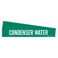 Pipe Marker: Condenser Water, Green, White, Fits 8 in and Larger Pipe O.D., 1 Pipe Markers, 5 PK (MPN 7067-1HV-PK)