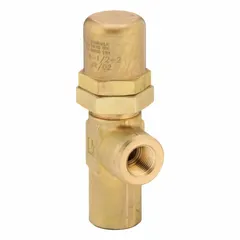 This Parker soft-seat pressure control valve is constructed of brass with 1/2 in NPT ports. It has a maximum set pressure of 200 psi and a flow capacity of 10 gpm. The soft-seat design provides leak-tight shutoff, making it suitable for use in hydraulic and pneumatic systems to regulate downstream pressure.