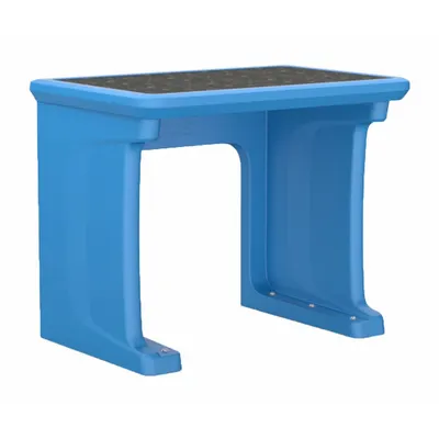 CORTECH Freestanding Desk: Slate Blue, 29 in Overall Ht, 36 in Overall Wd, 24 in Overall Dp - Floor-Mount Desks with Laminate Top